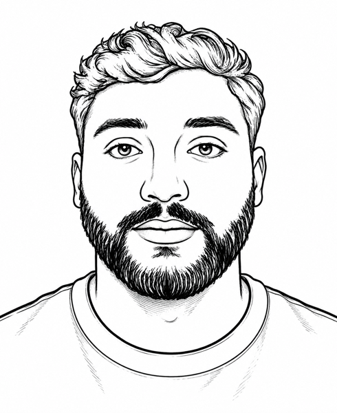Sketch portrait of Ali